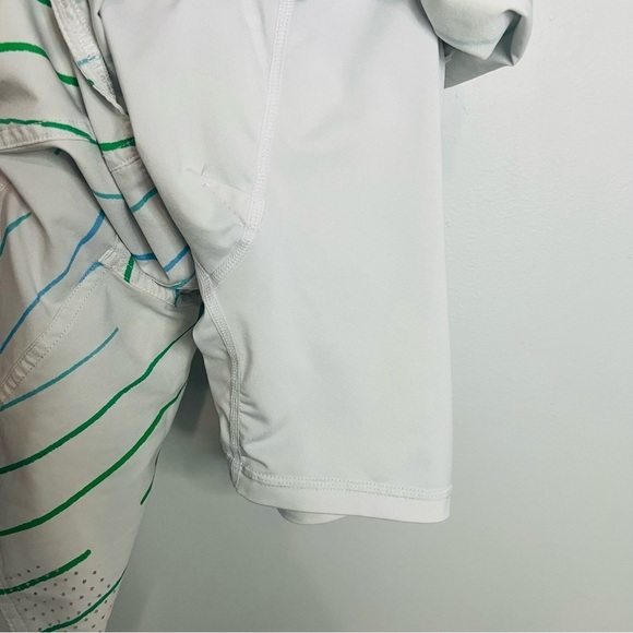 Legends Gray Striped Athletic Luka Lined Shorts Medium - Picture 4 of 7